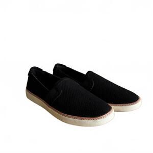 Vionic Malina Women's Perforated Suede Slip-Ons Black Sneakers Size 6